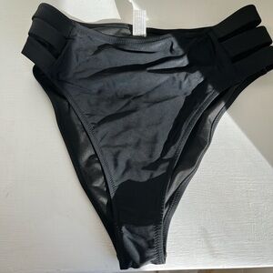 Black highwasited swim bottoms